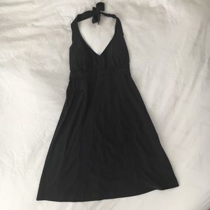 Athleta black halter summer dress petite